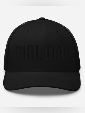 Girl Dad Monochrome Embroidered Men’s Trucker Hat